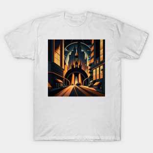 Art Deco Style Cityscape T-Shirt